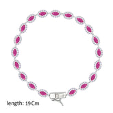 عصفور كريستال انسيال فضة تنس عيار 925 بتصميم ماركيز فوشيا مرصع بالزركون